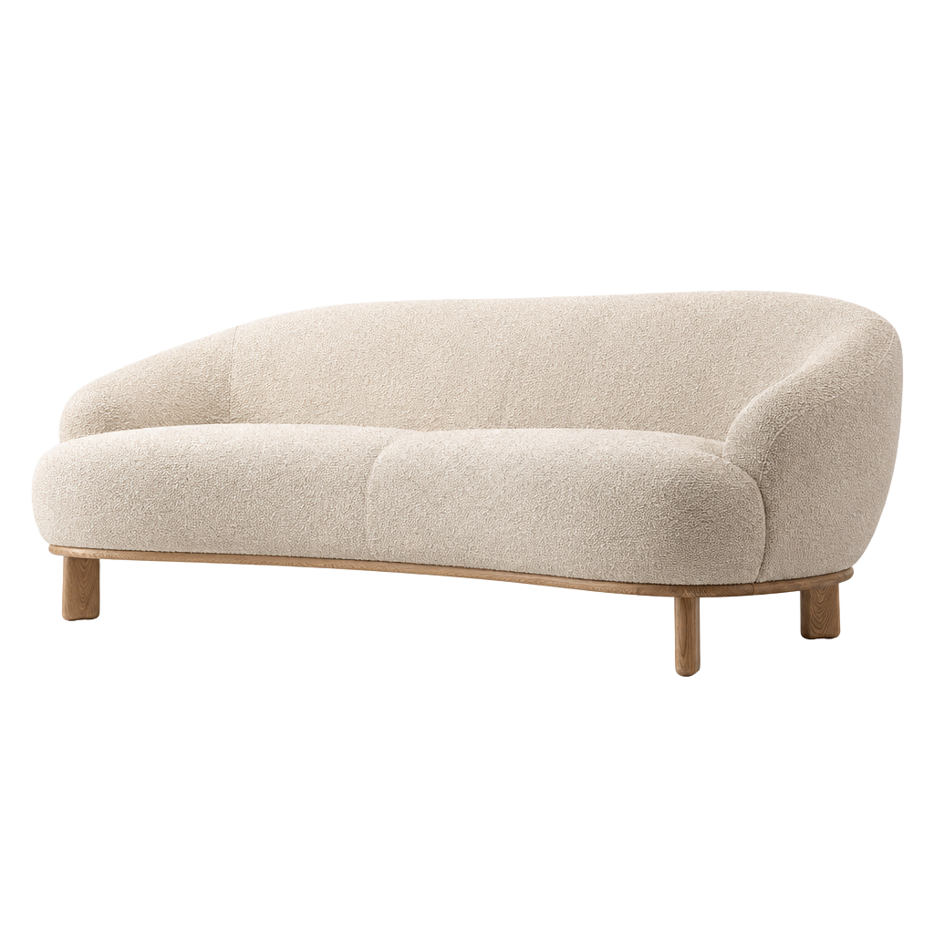 4K Pixel-Lock product render, premium designer sofa